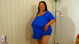 BBW Granny does strip before chubby mature