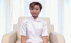 Japanese Nurse Vibrating Her Pussy