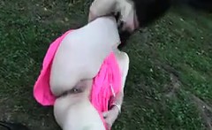 Chubby Girl Teasing In The Park