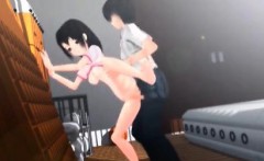 3D hentai of young teen fucking and cumshot