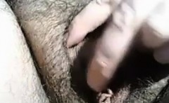 Hairy Pussy Being Rubbed Close Up