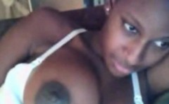 Sexy Ebony Chick Shows Off Her Tits