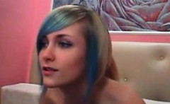 Busty Emo Cam Girl Playing Around