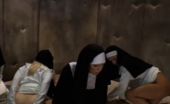 Nuns Shove Crosses In Ass