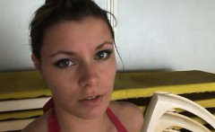Sexy lifeguard fucked in the toilet