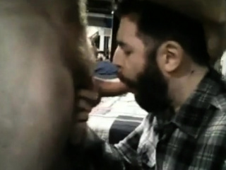 Bearded Guy Gets Facefucked and Swallows Cum