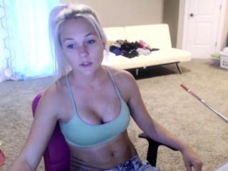 Cute blonde college teen masturbating and cumming on webcam