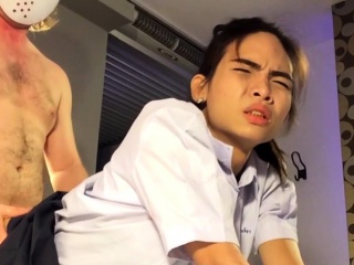 Ladyboy Schoolgirl Ploy Fucked