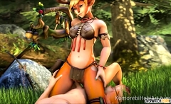 Perfect ass 3D elfs and game heroes get naughty on big dicks