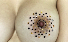 Pierced nipples look sexy in close up
