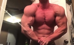 Muscle Guy Showing Off His Super Built