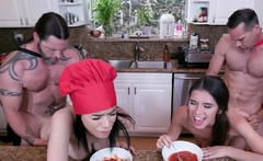 Culinary Daddies Fucking Each Others Sexy Stepdaughters