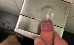 Cumshot Compilation Public Restroom 2018