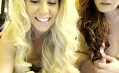 Lesbian teens redhead and blonde on webcam
