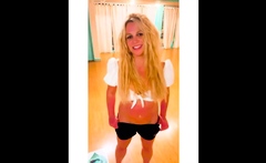 Britney Spears showing her mound and nipples