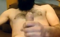 Bearded Str8 Daddy cums on cam #66