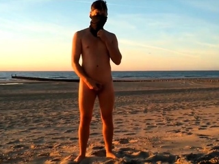 Naked at the beach