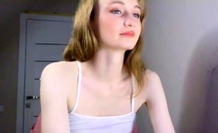 Petite amateur skinny blonde pretty face teen babe
