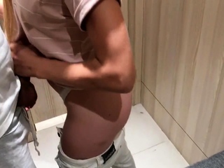 Cum in My Panties in the Fitting Room - Public Blowjob